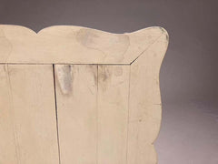 French Provincial Painted Side Table with Hoof Feet