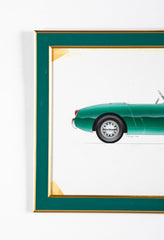 Original Signed Ink & Wash on Paper by American Automobile Artist Russell J. Von Sauers