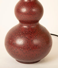 Oxblood Glazed Stoneware Lamp by Axel Salto