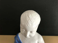 19th Century Glazed Ceramic Bust of a Boy by Cantagalli, Florence, Italy
