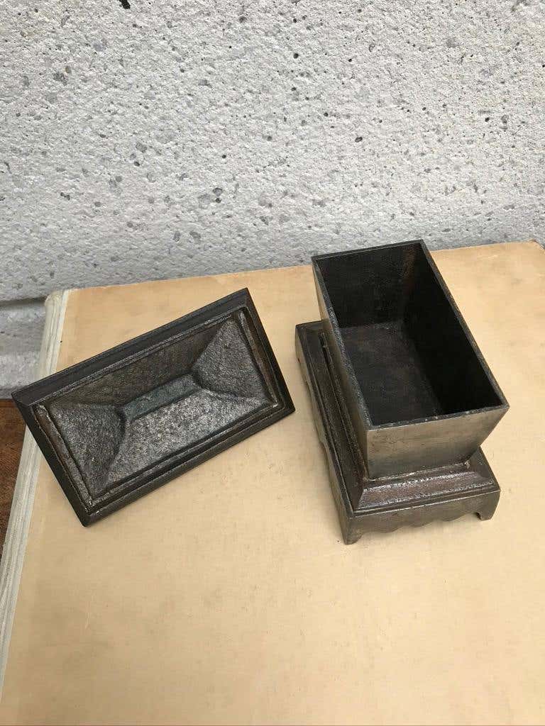 Grand Tour Steel Sarcophagus Form Box