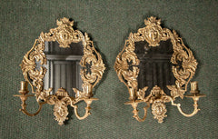 Pair of Louis XIV Bronze D'ore Sconces