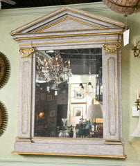 Large French Painted and Gilt Mirror