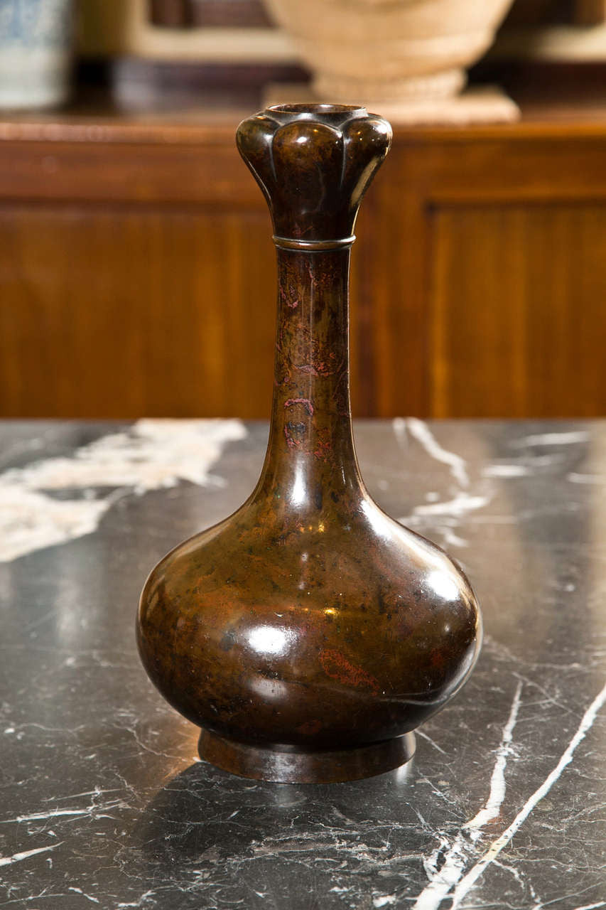 Bronze Bottle Neck Vase