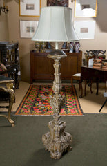 18th Century Candlestick Mounted as a Lamp