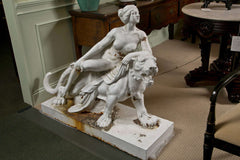 Cast Iron Figure of Ariadne on the Back of a Panther