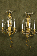 Pair of Bronze D'ore Bagues Sconces