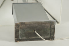 A Pair of Steel and Chrome Table Lamps by Chase
