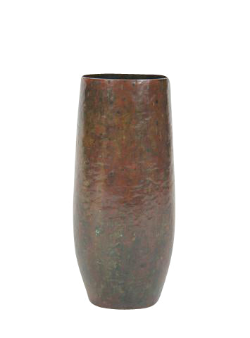 A Hand Hammered and Patinated Bronze Vase