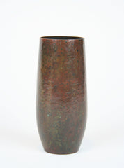 A Hand Hammered and Patinated Bronze Vase