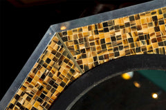 Bone & Tortoise Shell Octagonal Mirrors by Anthony Redmile