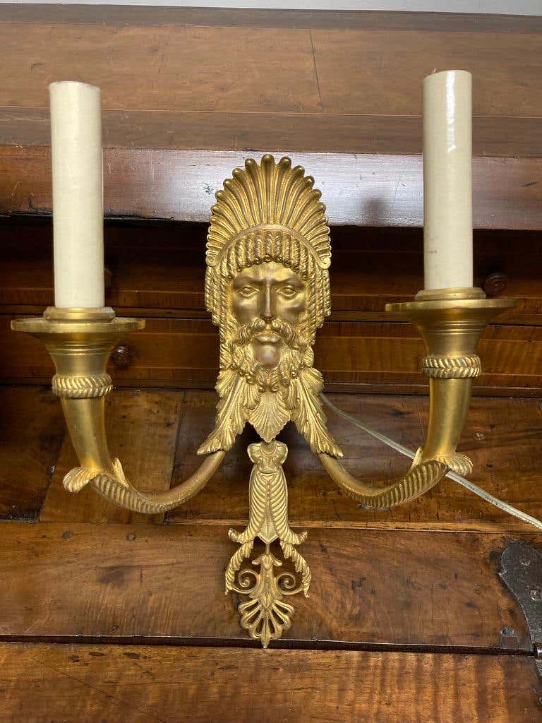 Antique bronze sconces on sale