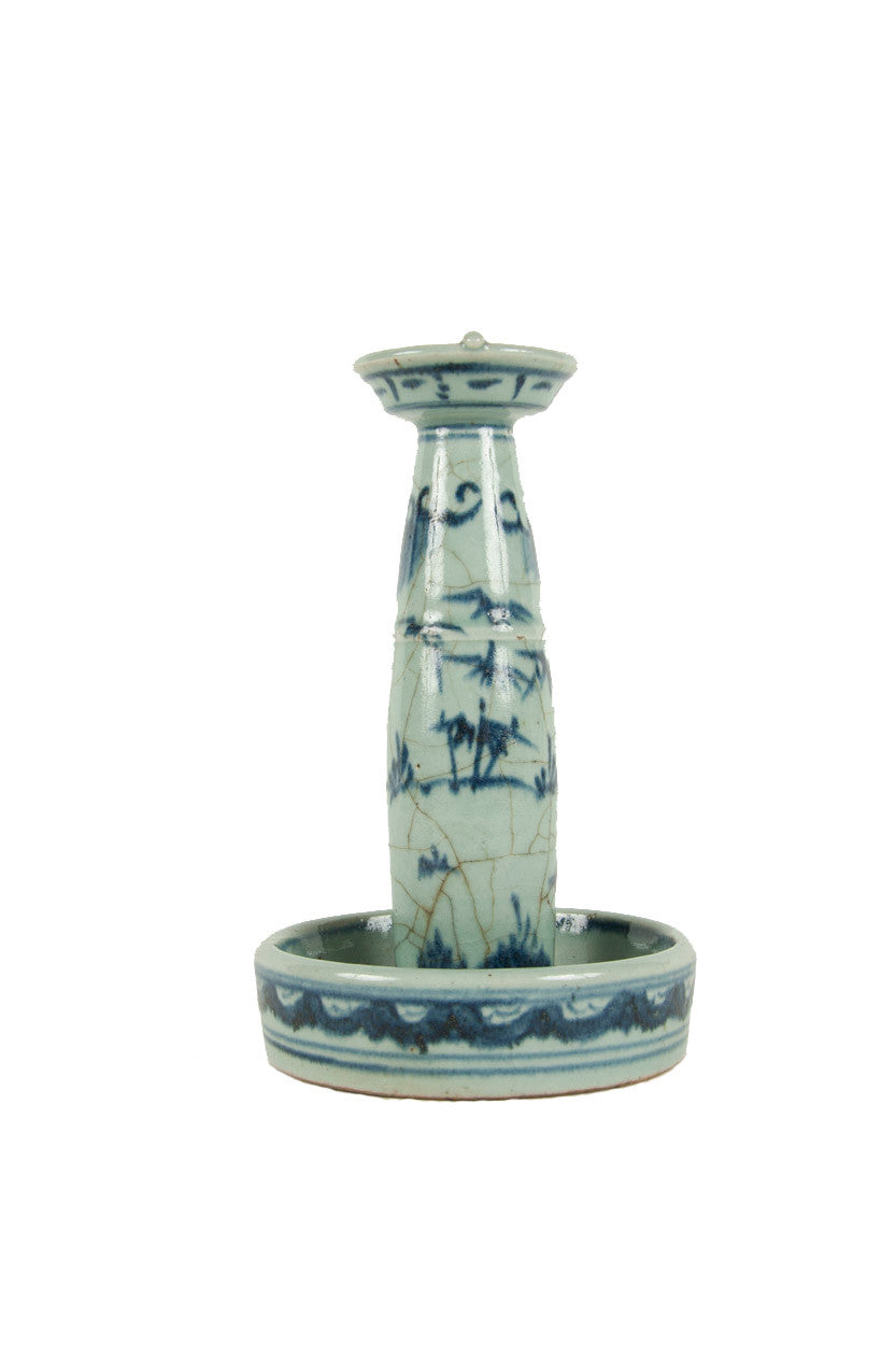 Chinese Blue and White Candlestick