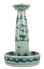 Chinese Blue and White Candlestick