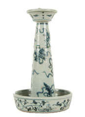Chinese blue and white candlestick