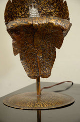1940's Bronze Leaf Accent Lamps by Gerhard Ebert