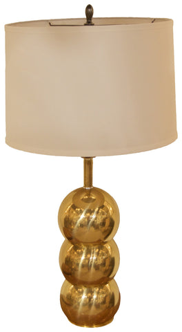 Kovacs Style Brass Orb Lamp