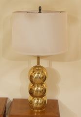 Kovacs Style Brass Orb Lamp