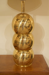 Kovacs Style Brass Orb Lamp