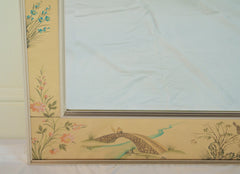 Pair of Substantial LaBarge Reverse-Painted Chinoiserie Mirrors