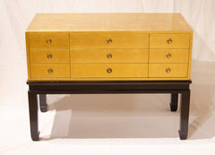 Gilt & Lacquered Chinoiserie-Inspired Chest of Drawers by Kittinger Furniture
