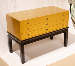 Gilt & Lacquered Chinoiserie-Inspired Chest of Drawers by Kittinger Furniture