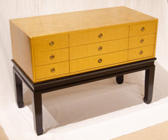 Gilt & Lacquered Chinoiserie-Inspired Chest of Drawers by Kittinger Furniture