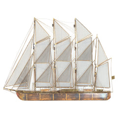 Mixed Metal Clipper Ship Wall Hanging by Curtis Jere