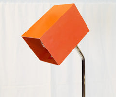 Geometric Orange/Red & Chrome Floor Lamp by George Kovacs for Sonneman
