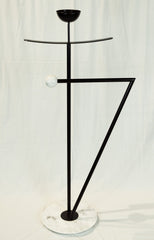 Italian Marble & Black Enameled Valet Stand