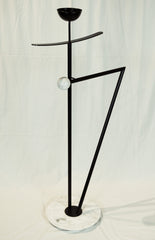 Italian Marble & Black Enameled Valet Stand