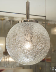 Handblown Crater Pattern Glass Pendant by Doria Leuchten