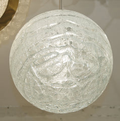 Massive Organic Crackle Glass Globe by Doria Leuchten
