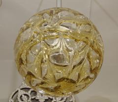 Massive Doria Organic Amber Tone Glass Globe Pendant
