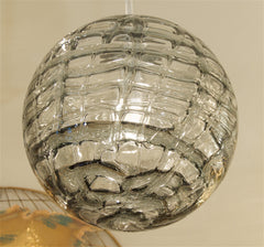 Massive Organic Smoke Toned Glass Globe by Doria Leuchten