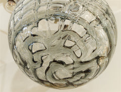 Massive Organic Smoke Toned Glass Globe by Doria Leuchten