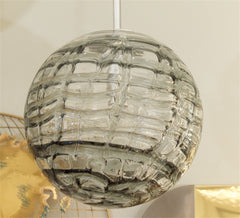 Massive Organic Smoke Toned Glass Globe by Doria Leuchten