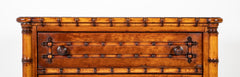 English Faux Bamboo Five Drawer Wellington Chest