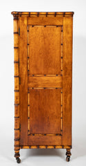 English Faux Bamboo Five Drawer Wellington Chest