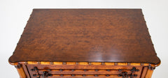 English Faux Bamboo Five Drawer Wellington Chest