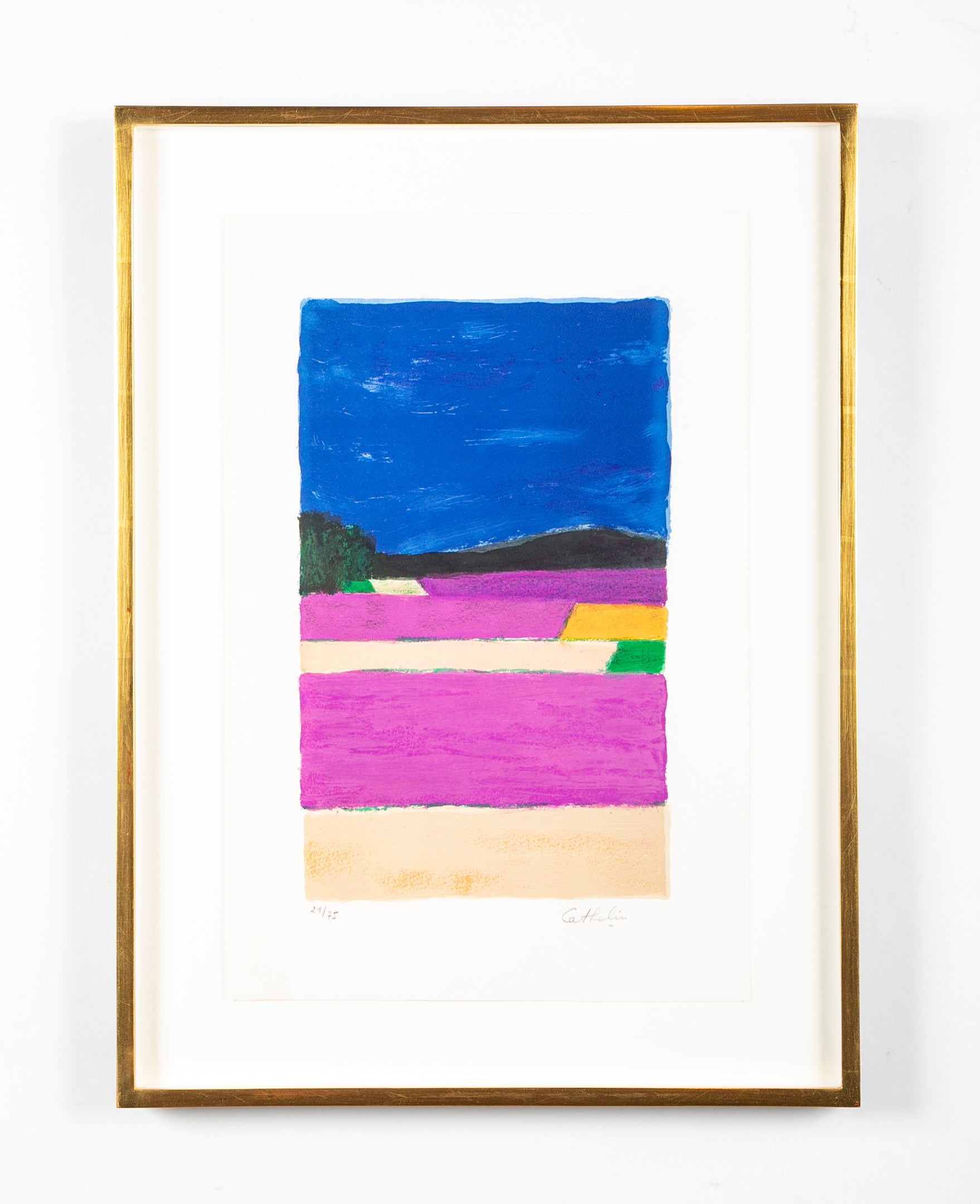 "Lavender Field" Lithograph in Colors by Bernard Cathelin