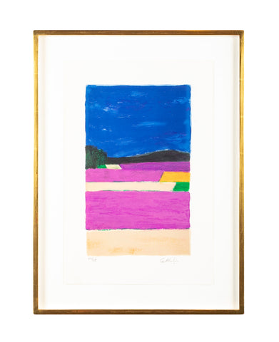 "Lavender Field" Lithograph in Colors by Bernard Cathelin