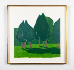 "Symphony of Trees" Woodcut in Color by Richard Kemble