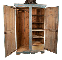 Swedish Carved and Painted Armoire