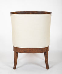 Pair of Walnut Armchairs in Neoclassical Style