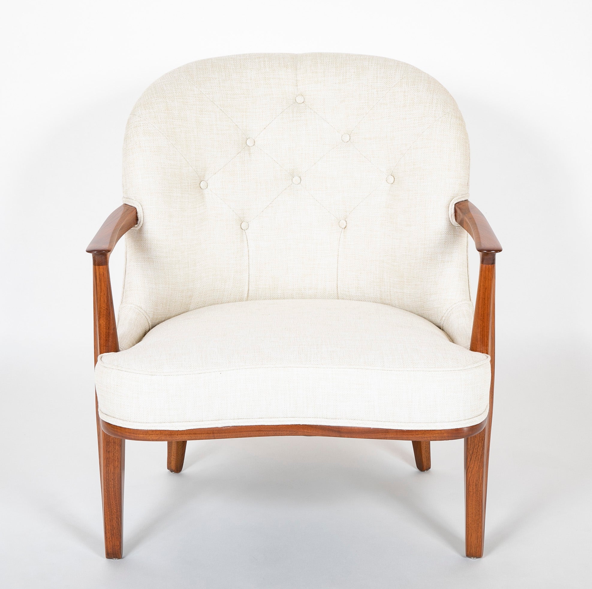 A Pair of Edward Wormley Tufted Armchairs from the Janus Collection