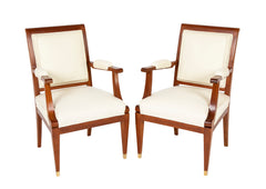 Pair of French Armchairs of Neoclassic Design