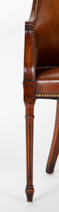 12 Mahogany and Leather Regency Style Armchairs - Available in Various Sets of 4 and 2