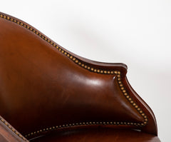 12 Mahogany and Leather Regency Style Armchairs - Available in Various Sets of 4 and 2