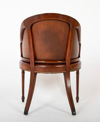 12 Mahogany and Leather Regency Style Armchairs - Available in Various Sets of 4 and 2